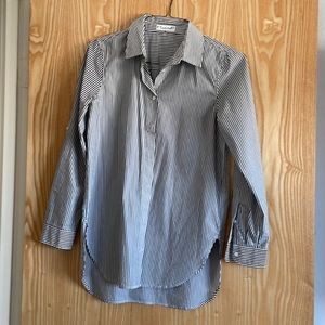 Calvin Klein pinstripe button up blouse